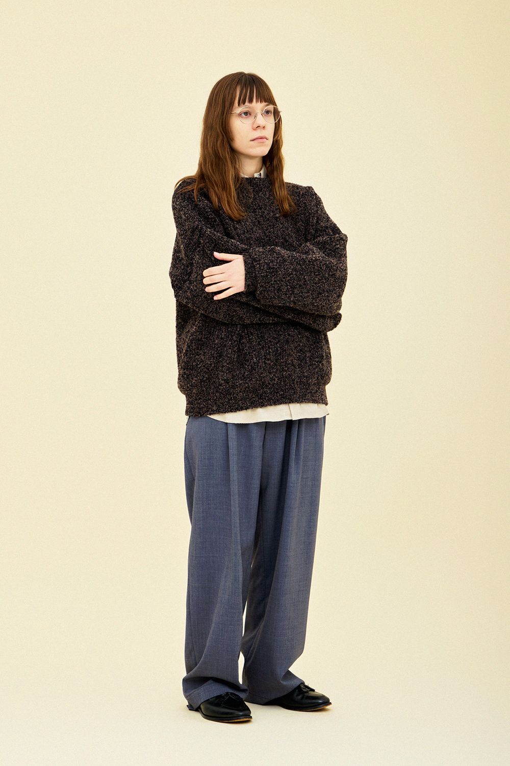YASHIKI - 【25AW】Shusetsu Boucle Knit(BLACK) | Salty