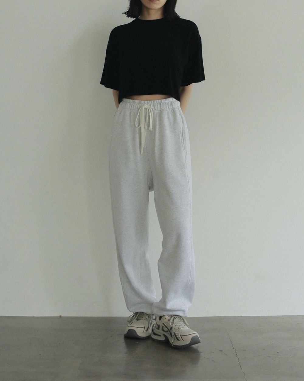 ànuke - Drawstring Sweat Pants / ドロスト スウェットパンツ (グレー