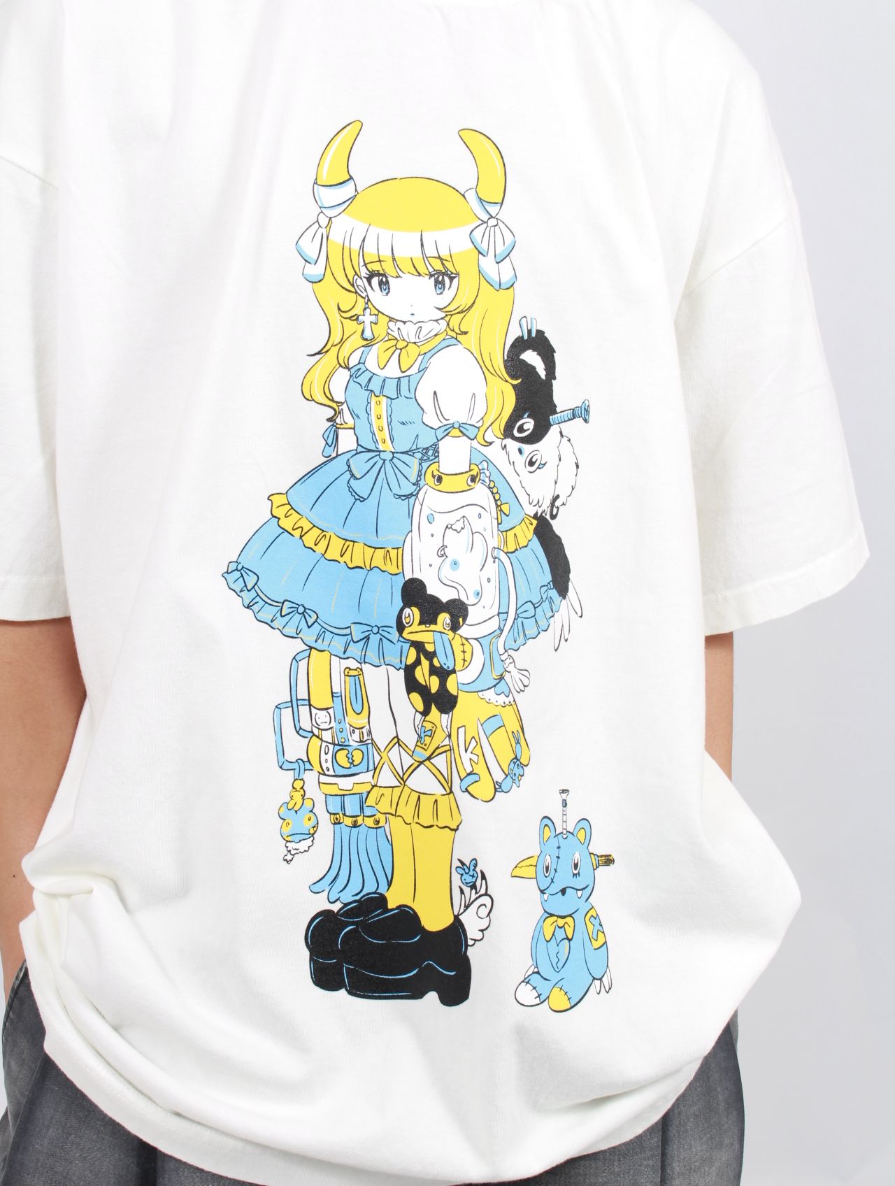KIDILL - 【25SS】ロリータ ガール Tシャツ ハード ウォッシュ アート