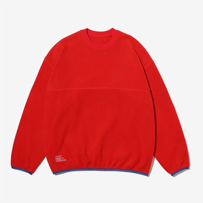 FreshService - MICRO FLEECE CREW NECK PULLOVER / RED | Stripe