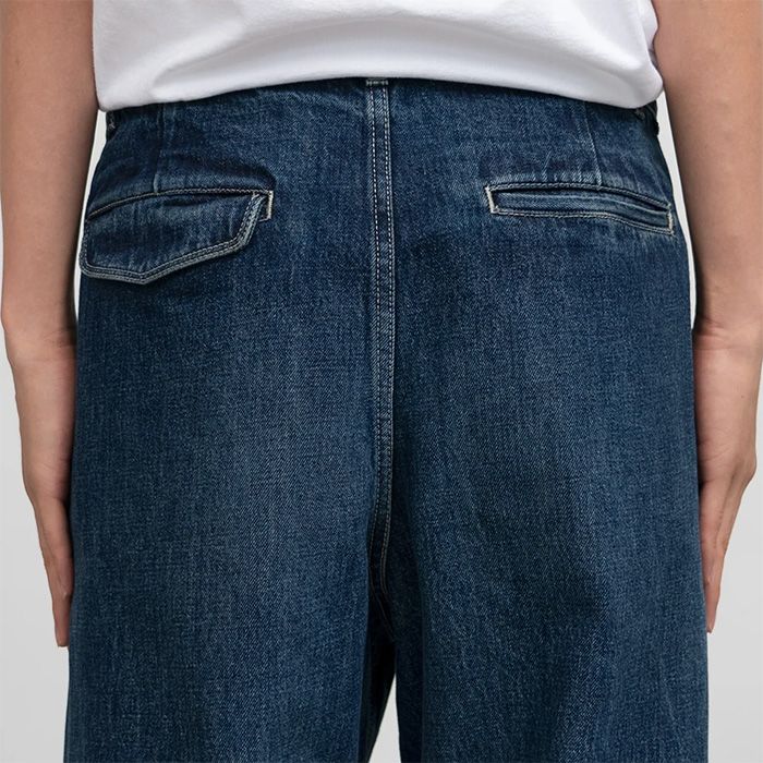 Graphpaper - Selvage Denim Two Tuck Tapered Pants -DARK FADE