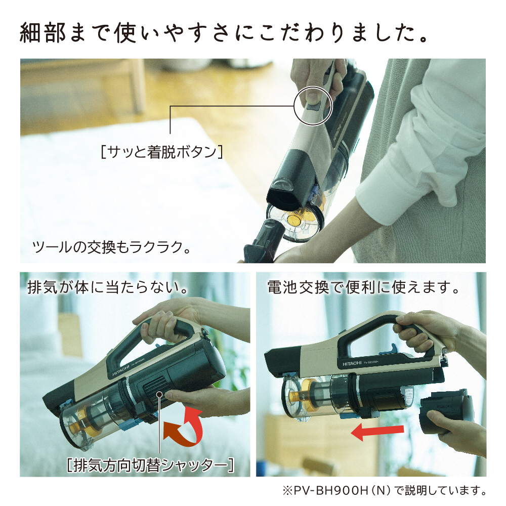 スティッククリーナー パワーブーストサイクロン ホワイト PV-BH500H-W