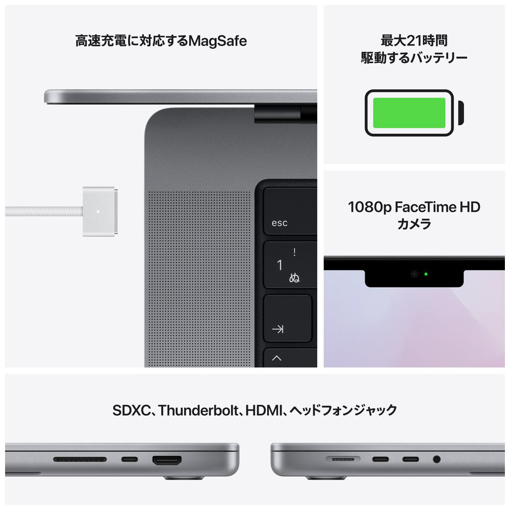 MacBook Pro 16インチ Apple M1 Maxチップ搭載モデル[2021年モデル/SSD