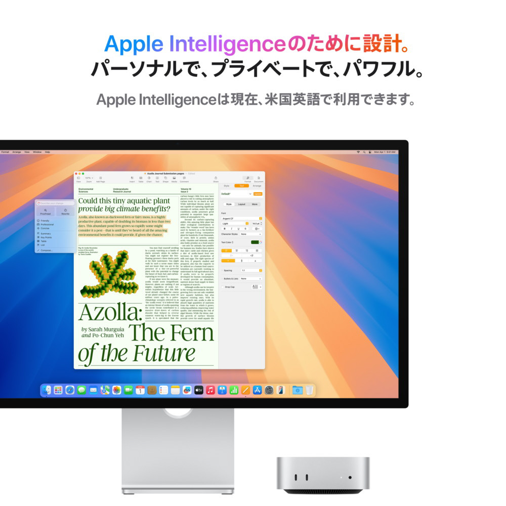 Macmini M4 10CPU10GPU 16GB 256GB SSD シルバー MU9D3J/A ［モニター