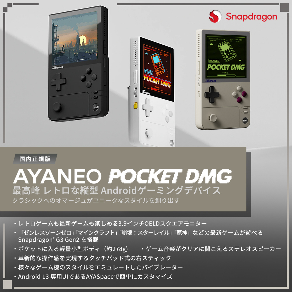 AYAPKDMG-8128-MWR ポータブルゲーミングPC AYANEO POCKET DMG [3.92