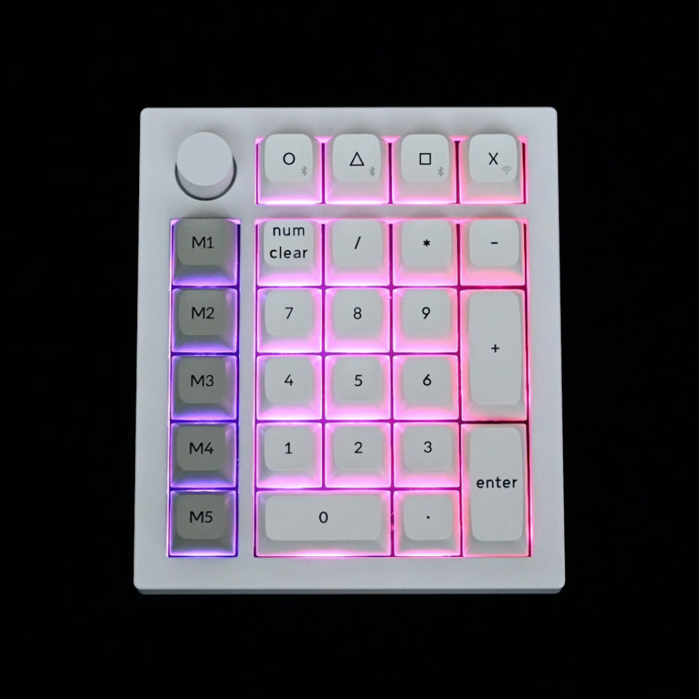 テンキー Q0 Max(茶軸) シェルホワイト Q0M-P3 ［有線・ワイヤレス