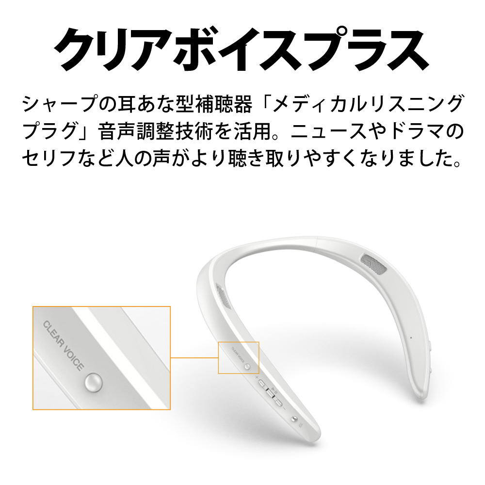 ネックスピーカー AQUOSサウンドパートナー ブルー AN-SS3 ［防水