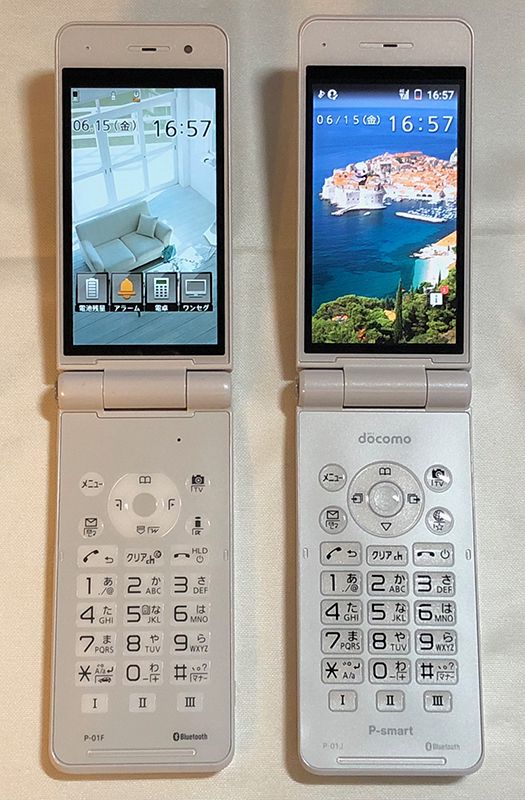 パッと見は違いが分からないP-01JとP-01Fの比較。 | デジちゃって