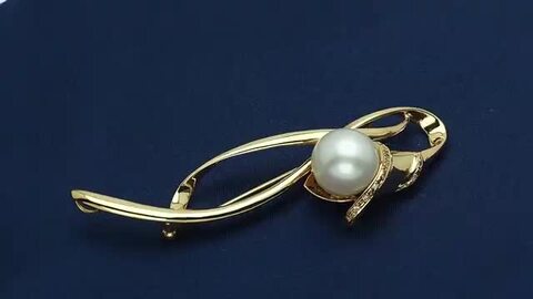 楽天市場】K18 南洋真珠 ブローチ 12mm up/ブルーイッシュアイボリー