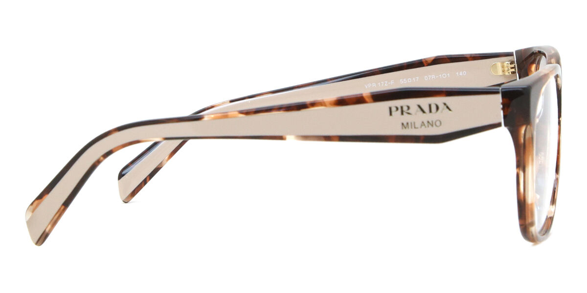 Prada PR 17ZVF Asian Fit 07R1O1 Caramel Tortoise Eyeglasses