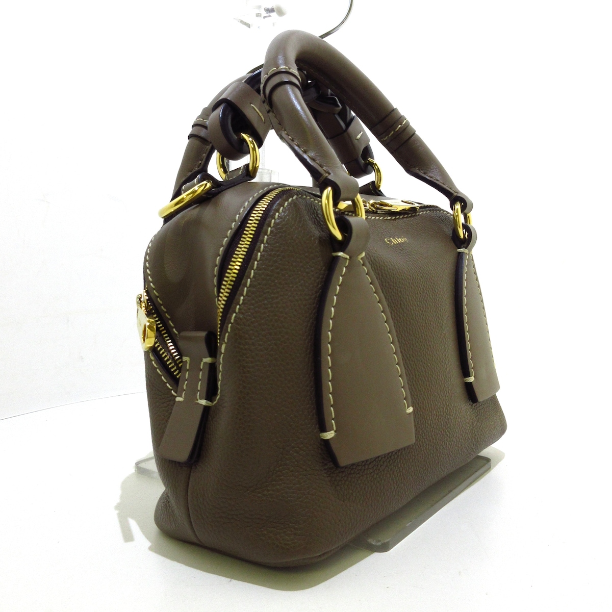 クロエ/ハンドバッグ/ダリア スモールバッグ/ダークブラウン/レザーの