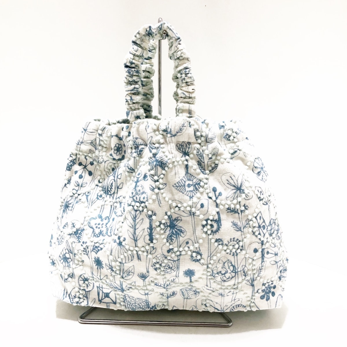 ミナペルホネン/ハンドバッグ/skip bag letter of flower+tambourine