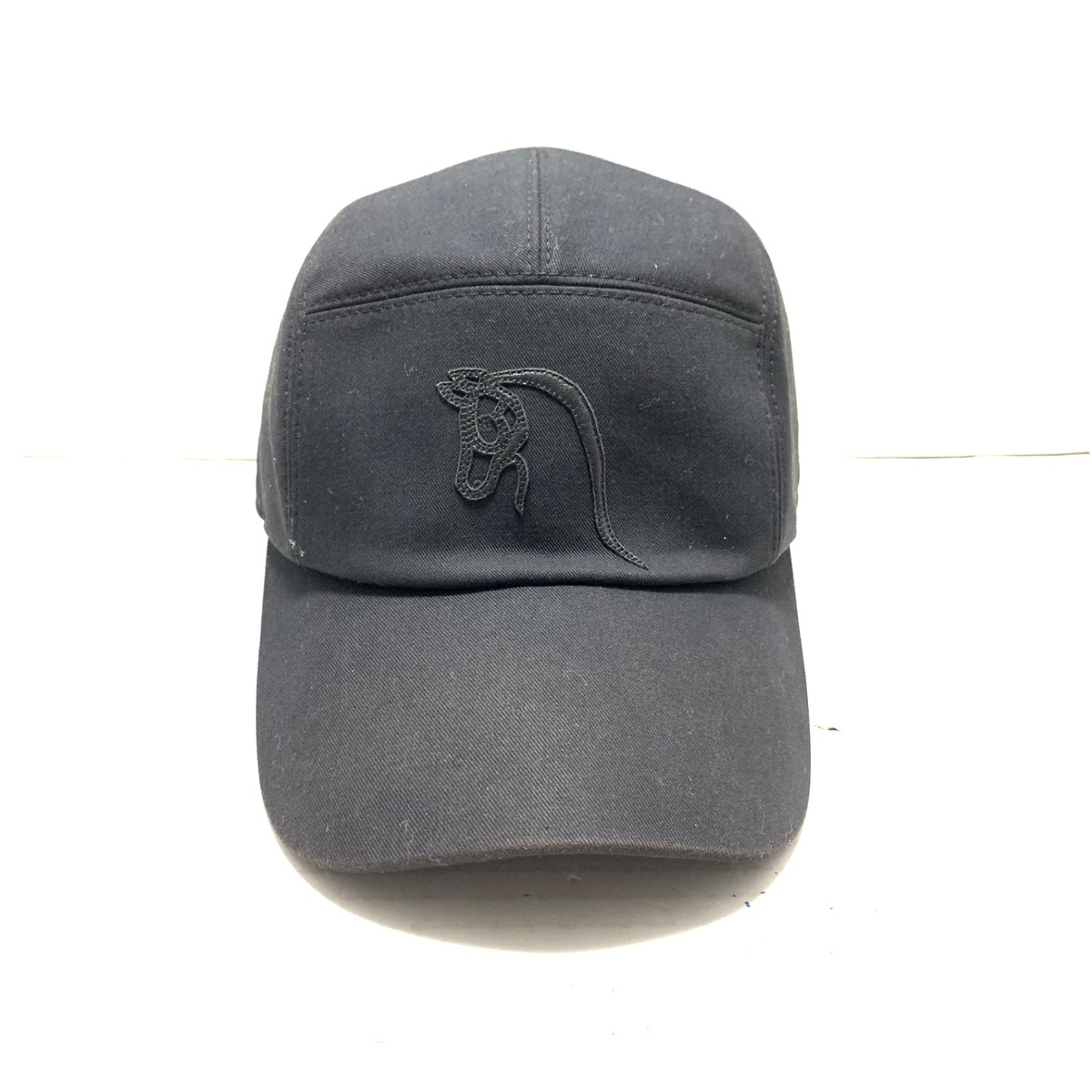 HERMES(エルメス) キャップ 59 - 黒 馬 コットン（18199445）中古