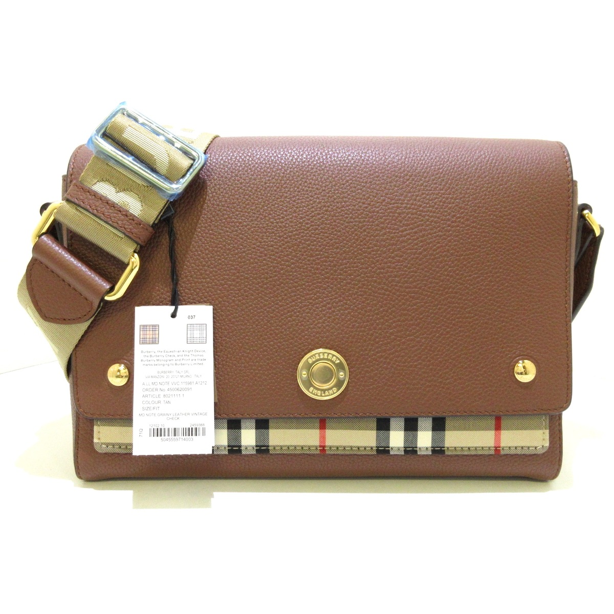 バーバリー/ショルダーバッグ/ヴィンテージチェック&レザー ノート