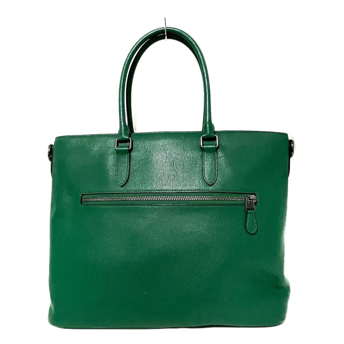 コーチ/トートバッグ/ベケット ビジネス トート/グリーン/レザー/型番