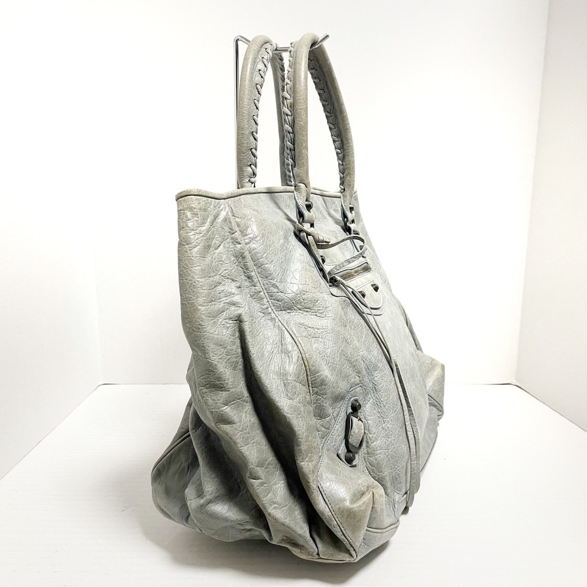 バレンシアガ/トートバッグ/ザ・サンデー/ライトブルー/レザー/型番