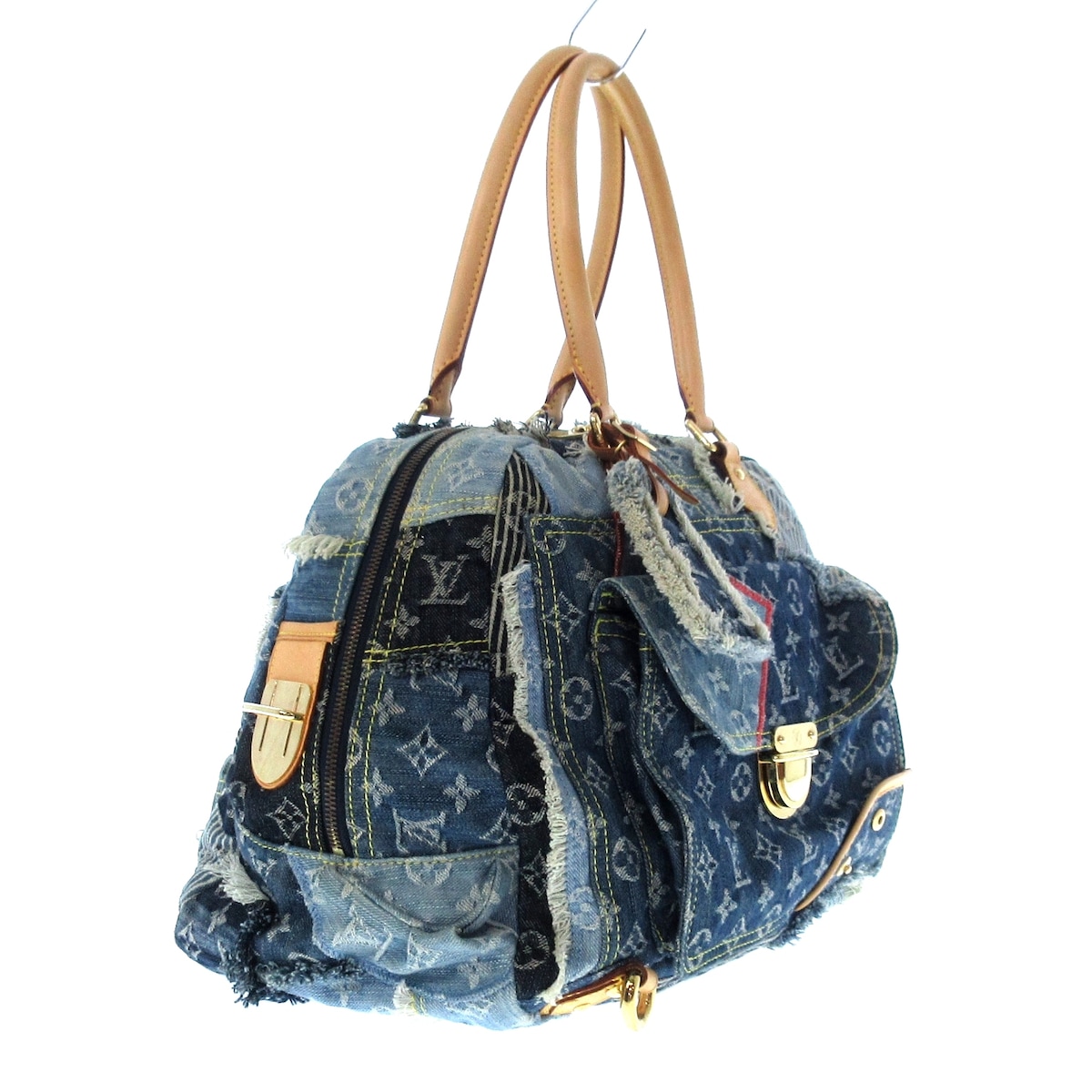 ルイヴィトン/ショルダーバッグ/ボウリィ/ブルー/モノグラムデニム