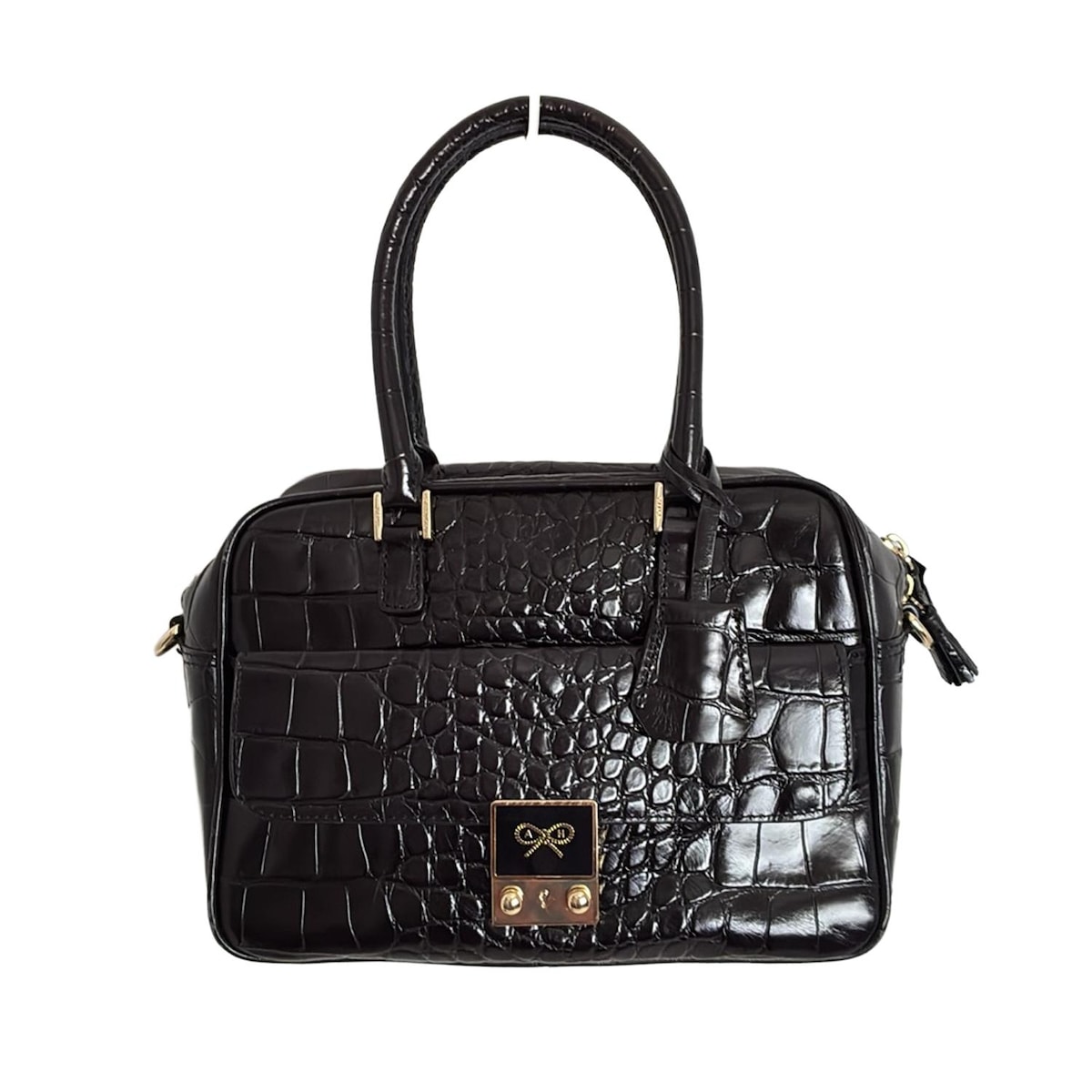 アニヤハインドマーチ/ハンドバッグ/カーカー/黒/レザーの買取実績