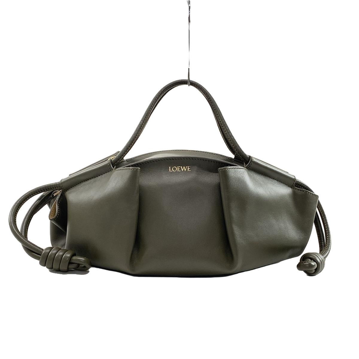 ロエベ/ハンドバッグ/パセオバッグ スモール/ダークカーキグリーン