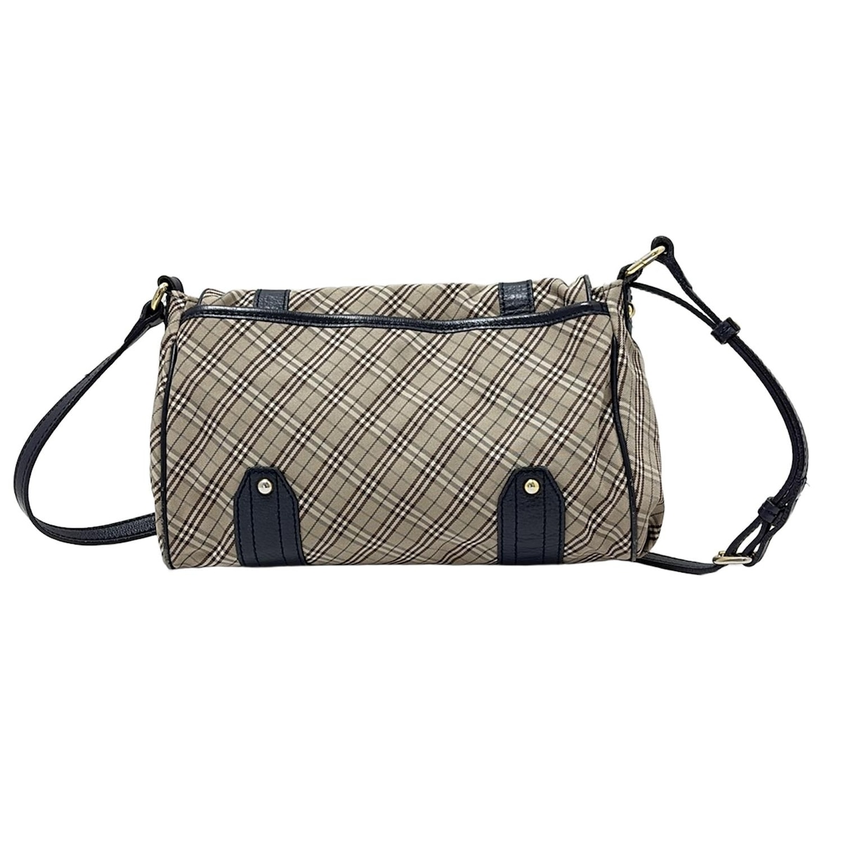 バーバリーブルーレーベル/ショルダーバッグ/ベージュ×ネイビー×マルチ