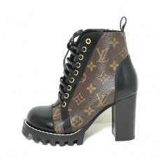 ルイヴィトン/ブーツ/モノグラム×黒/サイズ：37(日本サイズ23.5cmに