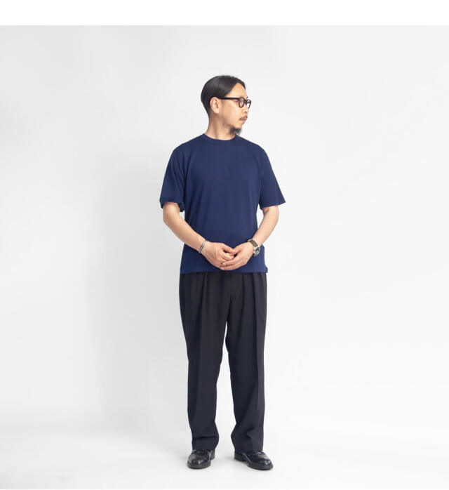 JOHN SMEDLEY ジョンスメドレー S4676 クルーネックウェルトヘム