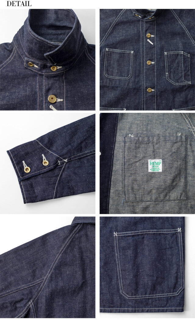 FOB FACTORY FOBファクトリー ヘンプデニム カバーオール F2410