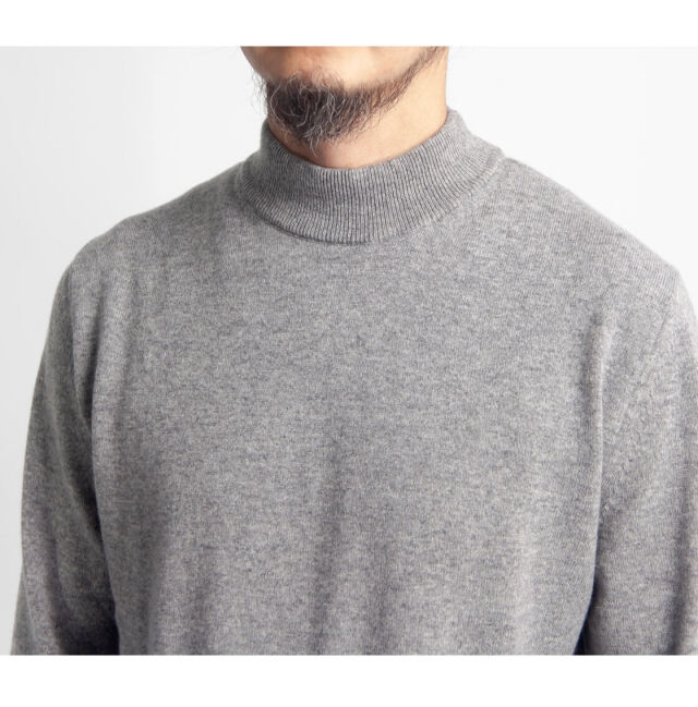 MOONCASTLE ムーンキャッスル カシミヤ100％ 天竺モックネックニット