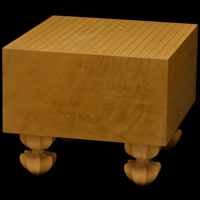 本榧足付碁盤 7寸2分（天柾） ga70010 | 前川榧碁盤店