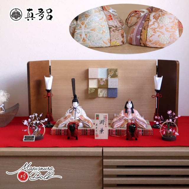 三世・金林真多呂作 伝統的工芸品 京都西陣織「手織正絹」「潤葉雛