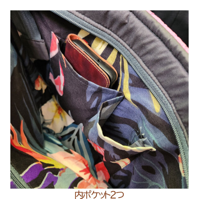 ハワイアンキルト ハンドバッグ シダ ティアレ柄 ハワイアンキルト