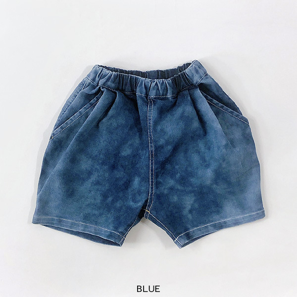 ストレッチデニムタックショーツ キッズ ベビー トップス デニム