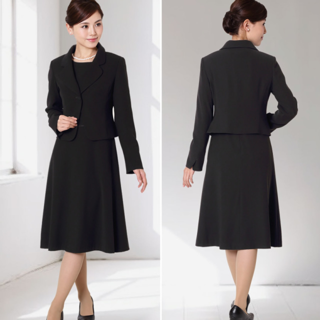 家庭で洗える［大きいサイズ対応］ ブラックフォーマルラウン