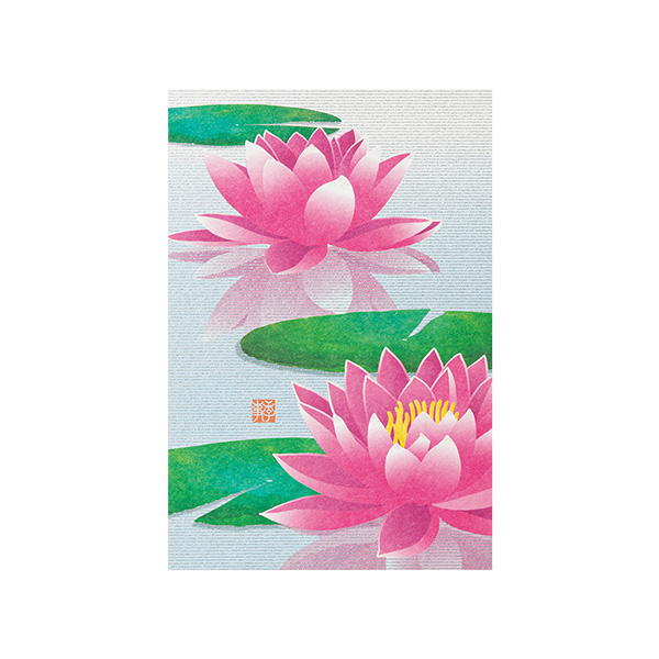 ハガキ/ポストカード｜紙シリーズ｜ポストカード 水鏡睡蓮柄(88778006