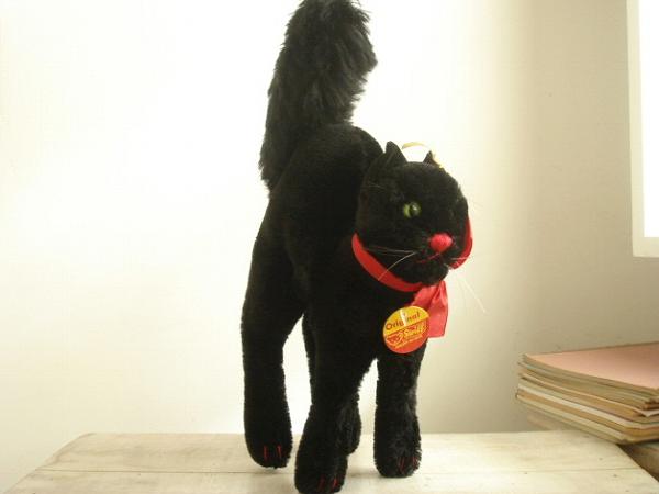 アンティーク シュタイフ Steiff 黒猫のTom Cat Lサイズ