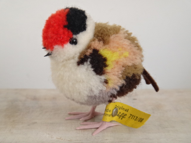 アンティーク シュタイフ 鳥 ポンポン ミニチュア Steiff 8cmサイズ