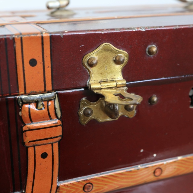 LU ビスケット アンティーク トランク 缶 LEFEVRE-UTILE