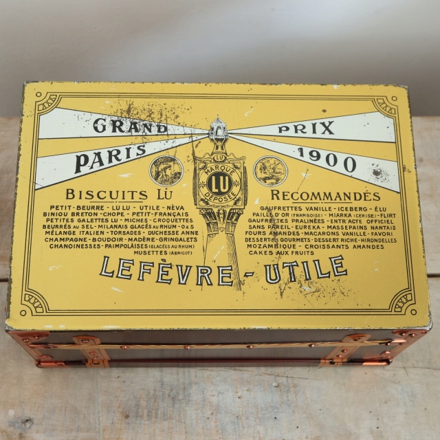 LU ビスケット ビンテージ トランク 缶 LEFEVRE-UTILE