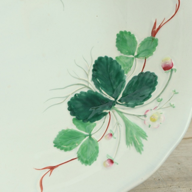 アンティーク コンポティエ イチゴ FRAISE フランス クレイユ