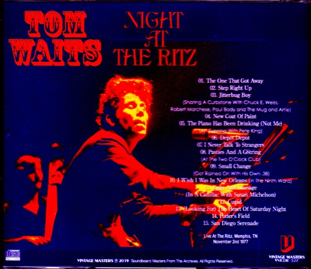 Tom Waits トム・ウェイツ/TN,USA 1977