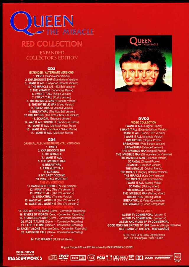 Queen クィーン/ザ・ミラクル The Miracle Expanded Collector's Red