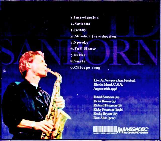 David Sanborn デビッド・サンボーン/RI,USA 1998 Remastered