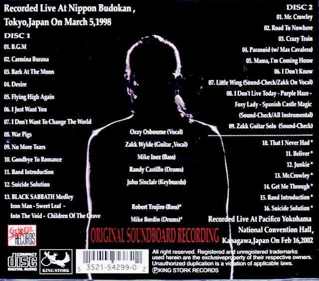 Ozzy Osbourne Zakk Wylde オジー・オズボーン ザック・ワイルド/Tokyo
