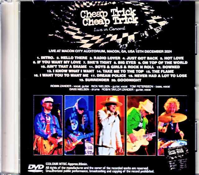 Cheap Trick チープ・トリック/GA,USA 2024 Complete Jewel Version