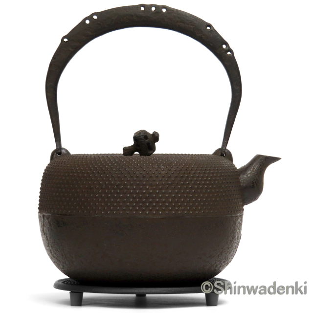 南部鉄器 鉄瓶 18型小槌アラレ 11005 Shinwadenki