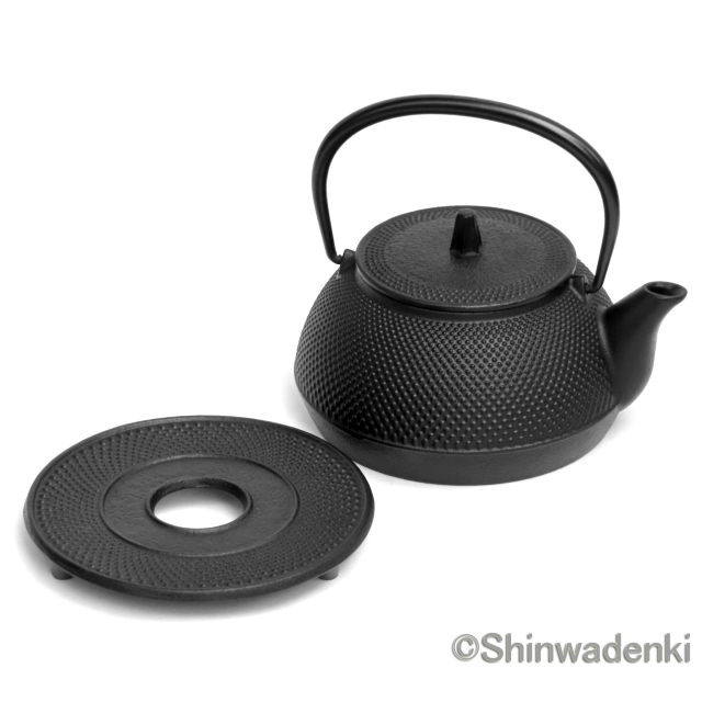 岩鋳 南部鉄器 鉄瓶兼用急須 5型新アラレ 12822 Shinwadenki