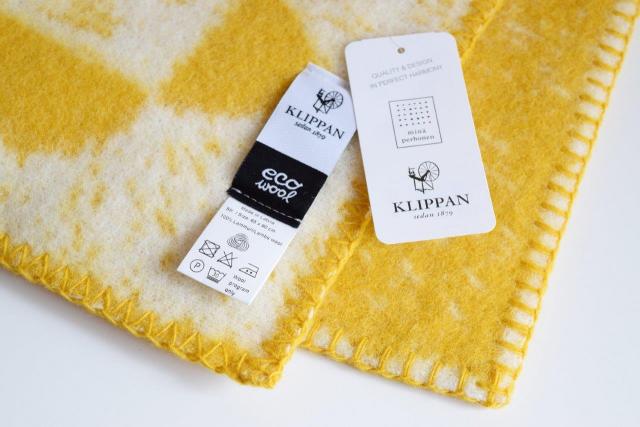クリッパン[KLIPPAN]ウールブランケット/WIND&FLOWER(ミニ) イエロー