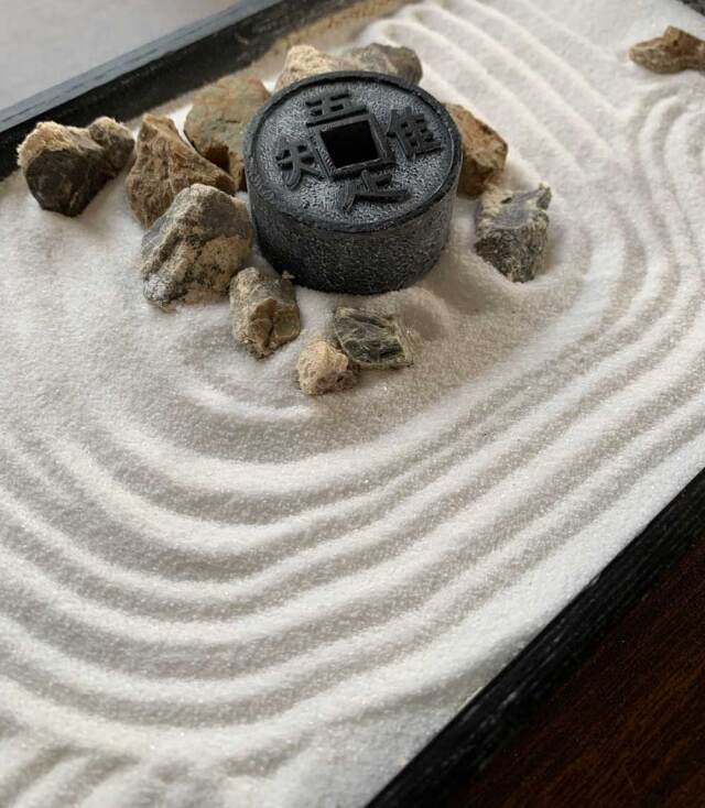 盆景 ミニチュア 蹲 （つくばい）吾唯知足】 龍安寺 われただたるをし