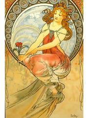アルフォンス・ミュシャ「夢想」ピエゾグラフ 複製版画｜絵画販売