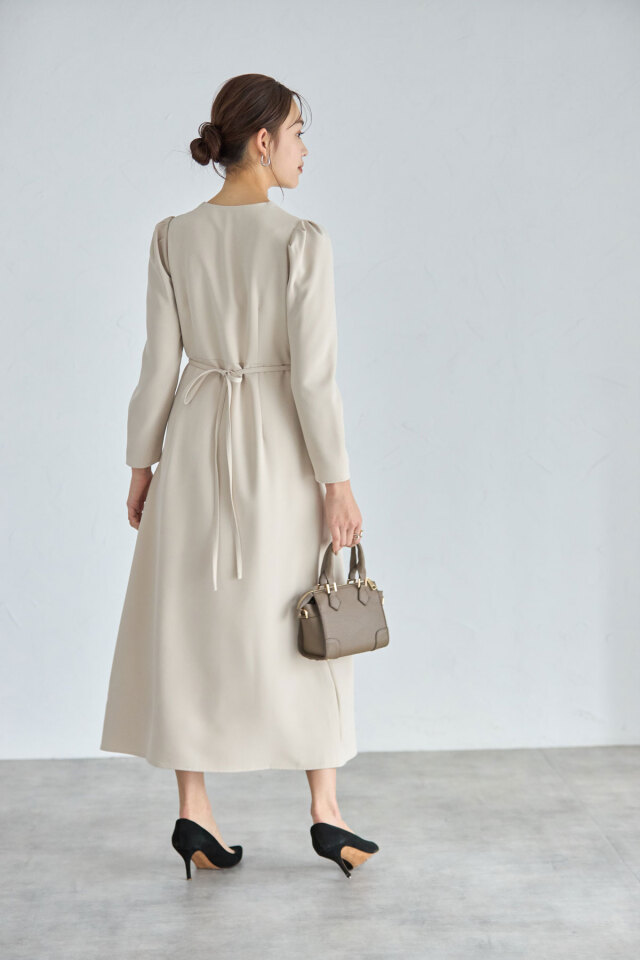 &.NOSTALGIA navy】カシュクールライクワンピース